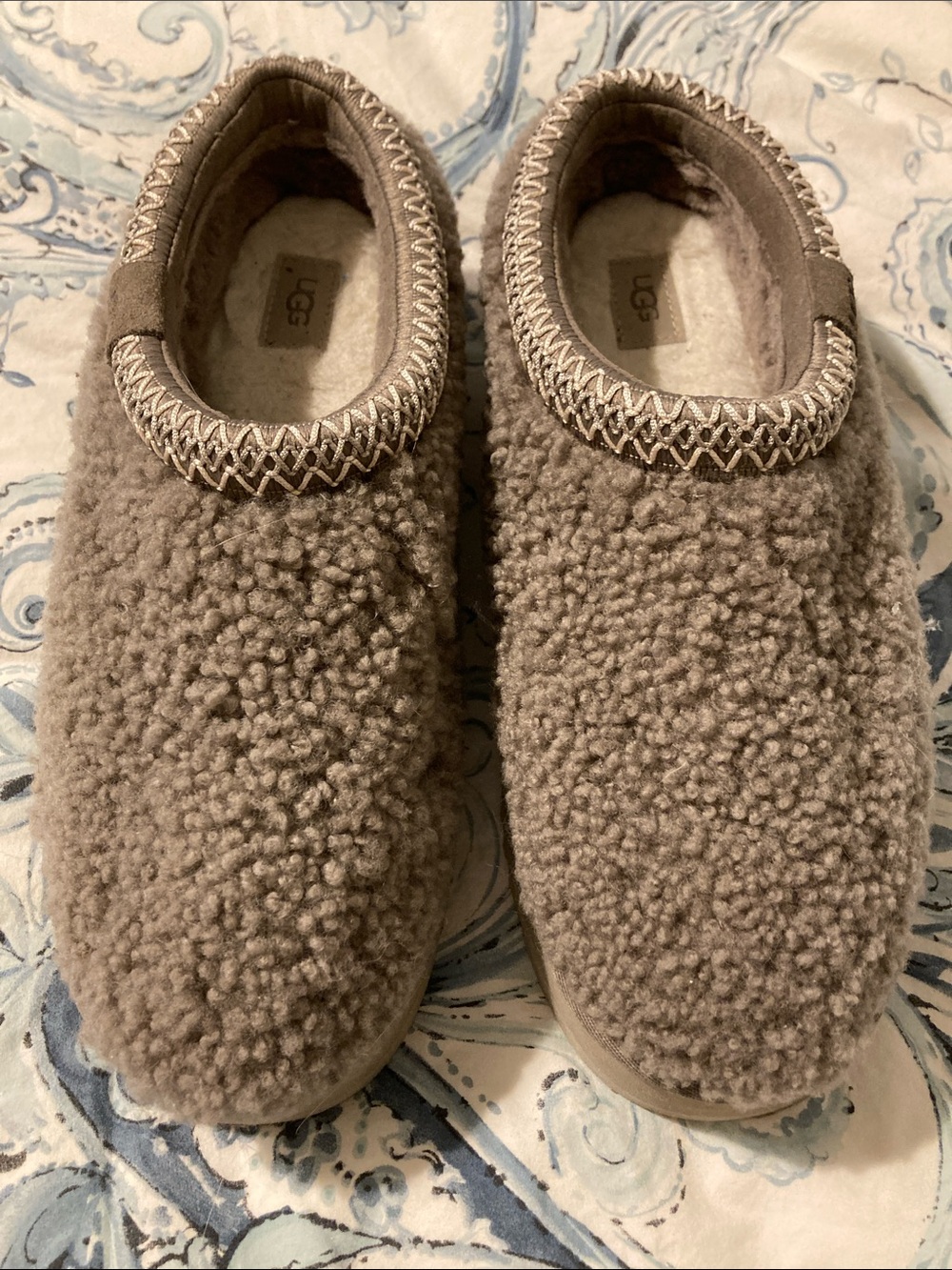 UGG Maxi Curly Tazz Slipper Shearling-Lined platform Size 10
